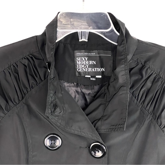 EUC-SEXY Modern Edgy Generation Urban Behavior DoubleBreasted belted Trench Coat - Picture 6 of 14